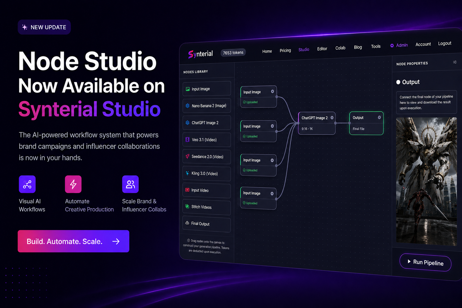 Node Studio Is Now Available on Synterial Studio — AI Workflow for Brand & Influencer Collaborations