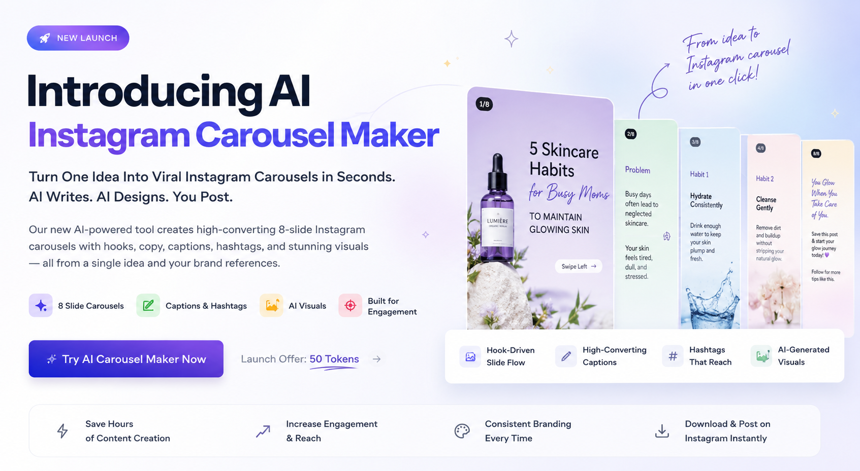 AI Instagram Carousel Maker - Generate Viral Carousel Posts with AI