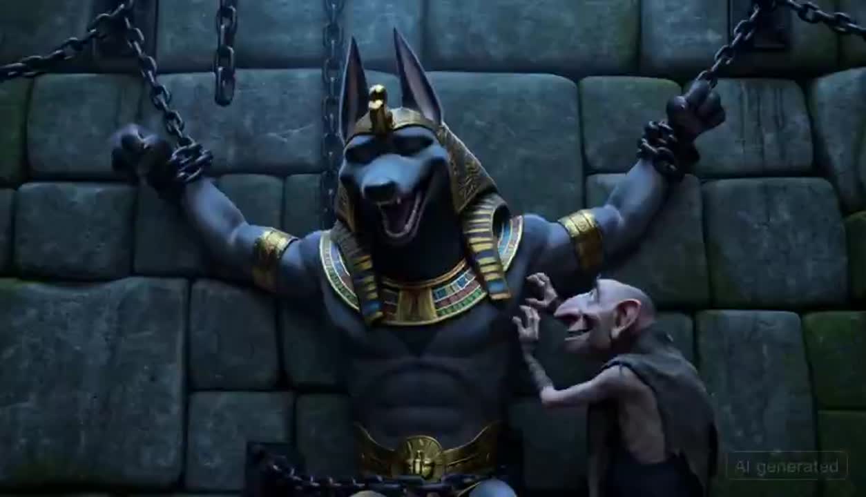Seedance 2.0 Prompt: Anubis Tickle Torture in 3D Chinese Animation