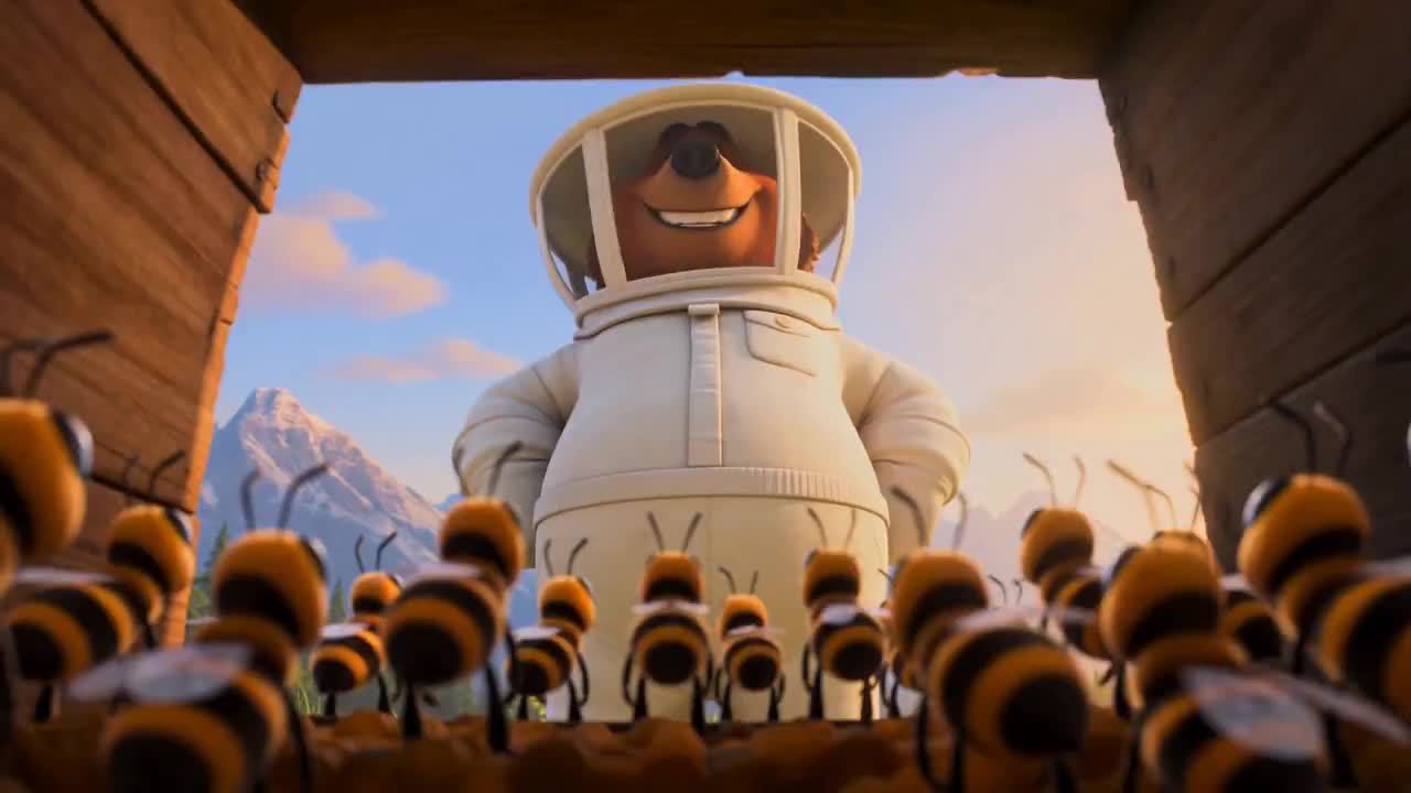 Seedance 2.0 Prompt: 3D Cartoon Bear Beekeeper in Alps