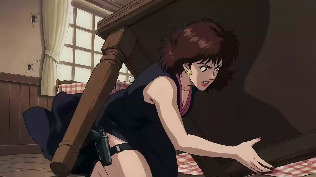 90s Anime Action: Cafe Ambush - Seedance 2.0 Prompt