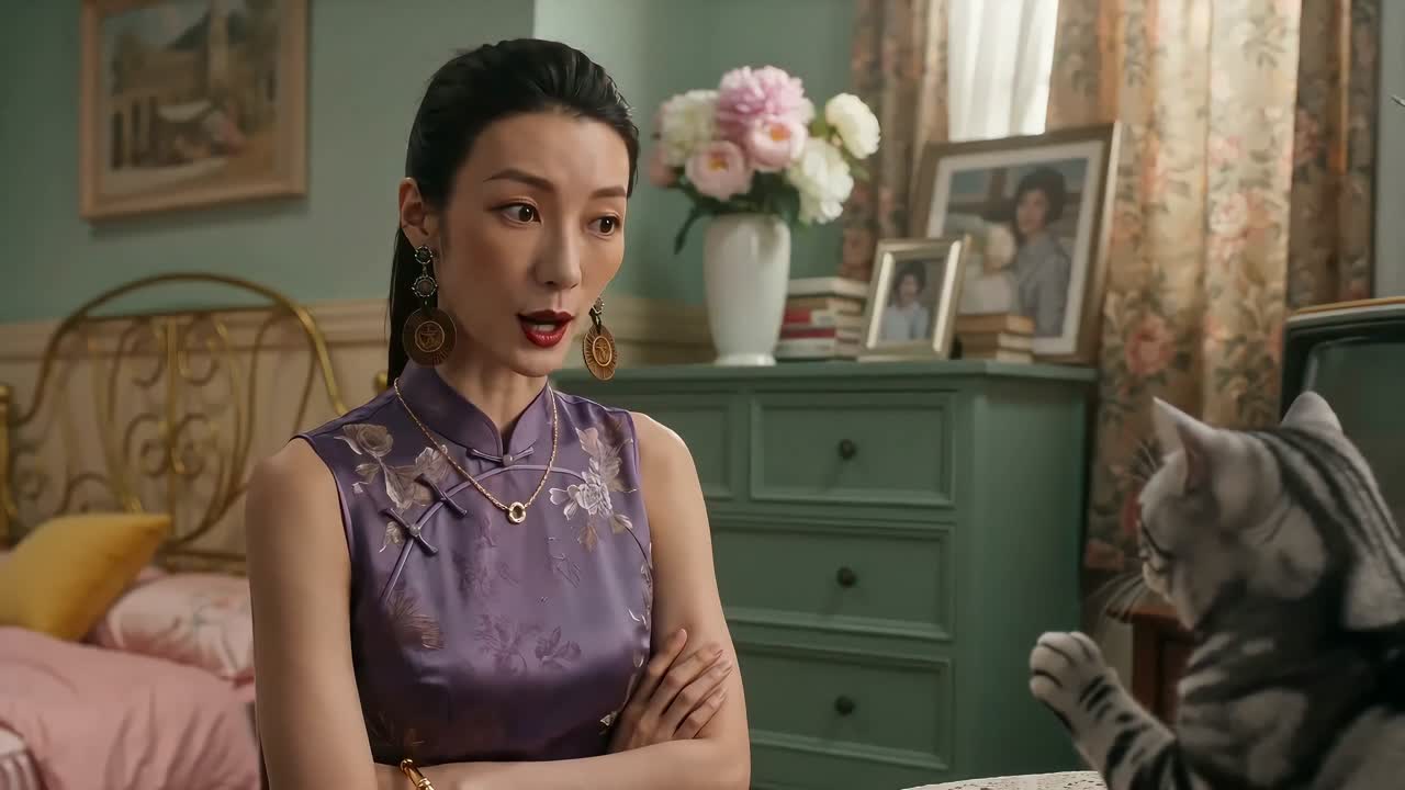 Seedance 2.0 Prompt: 90s Hong Kong Cinema Short Film with Cat Comedy