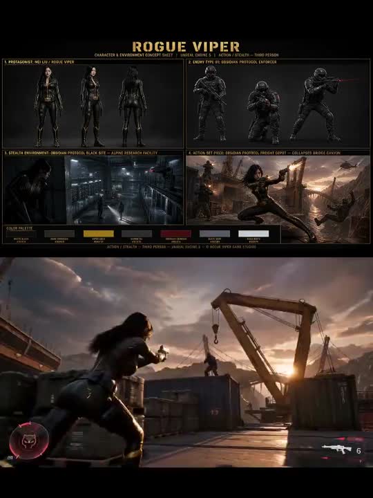 Seedance 2.0 Prompt: Rogue Viper Stealth Action Gameplay
