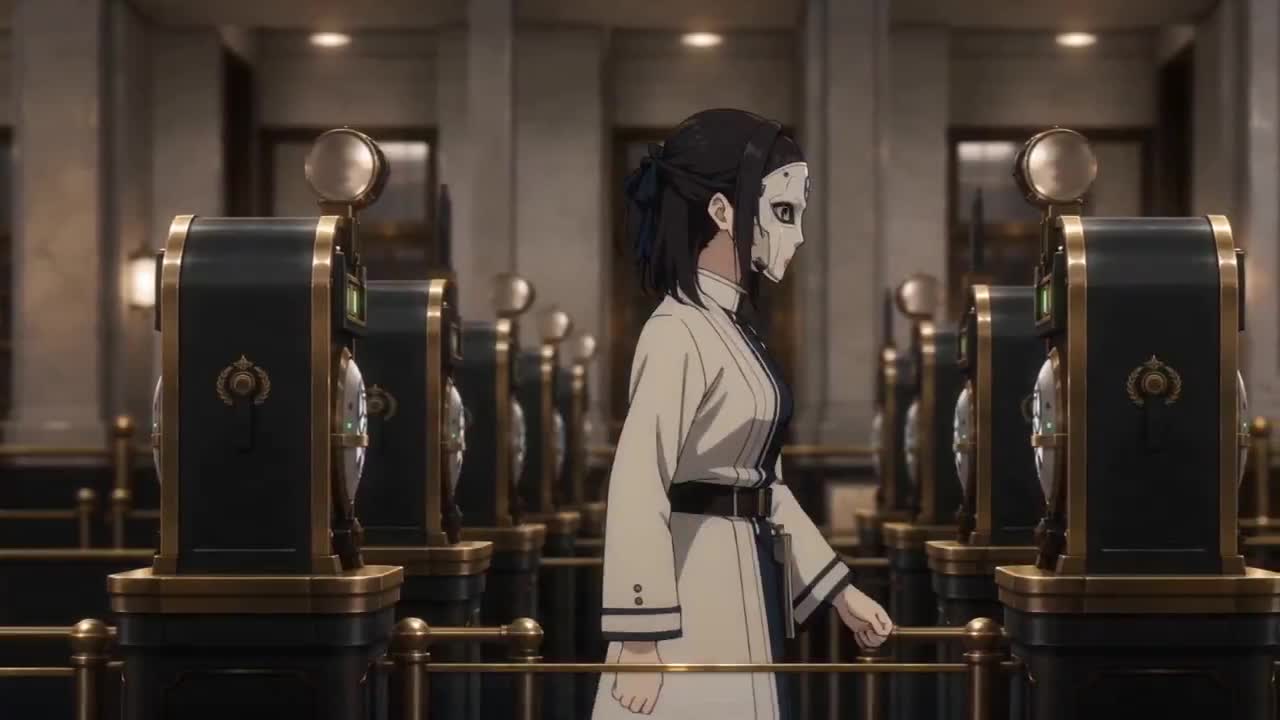 Seedance 2.0 Prompt: Anime Sequence of Miori in an Administrative City