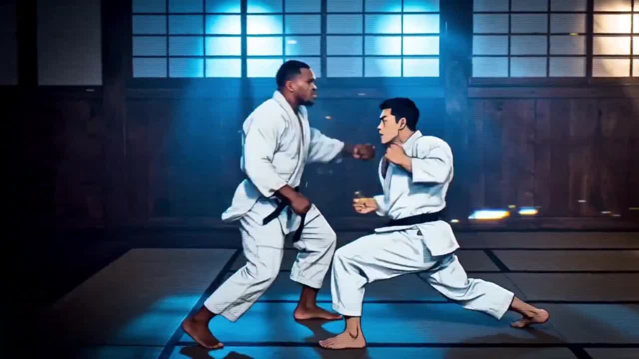 Seedance 2.0 Prompt: AI Dojo Fight with Dimensional Style Shifts