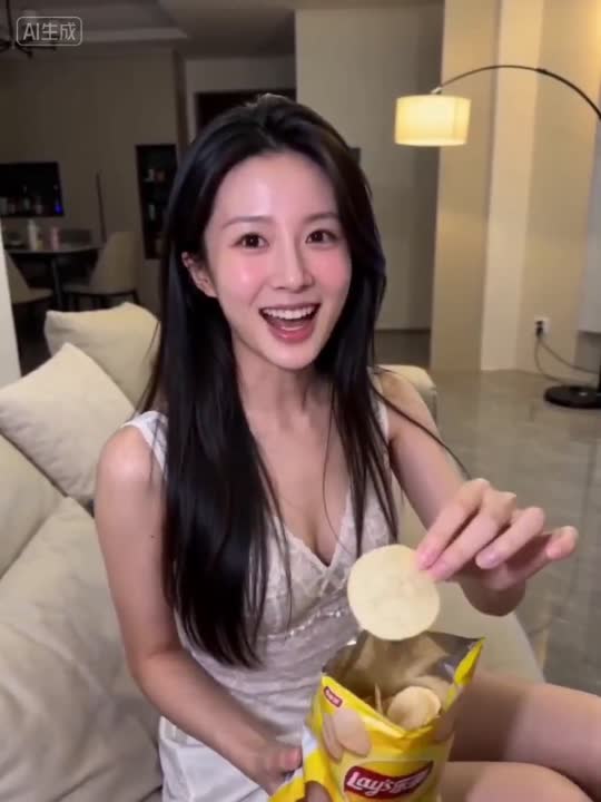 Seedance 2.0 Prompt: AI Girlfriend Feeds Chips in POV Scene