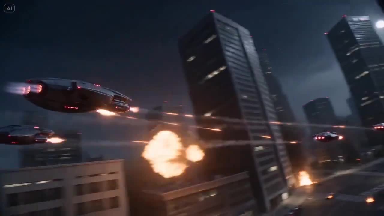 Seedance 2.0 Prompt: FPV Alien Attack Cinematic Video