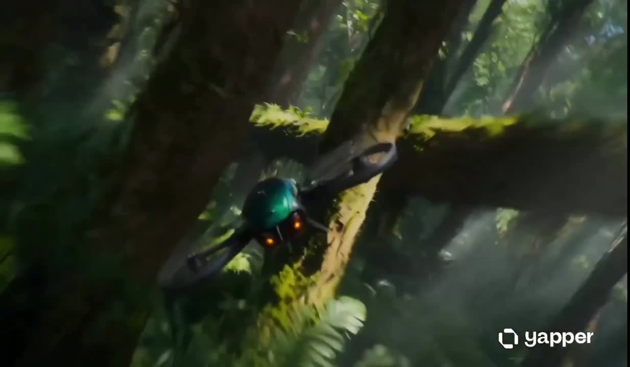 Seedance 2.0 Prompt: Amazon Jungle Insectoid Drone Flight