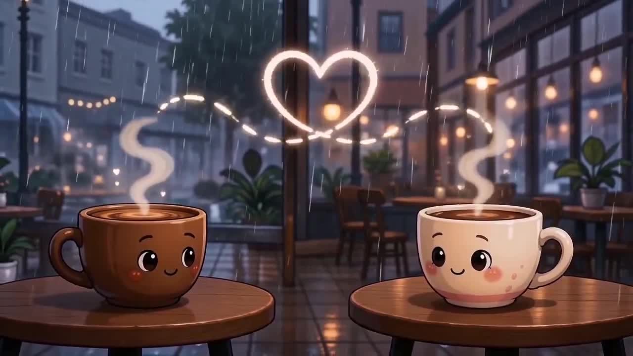 Seedance 2.0 Prompt: Animated Coffee Cup Romance Story