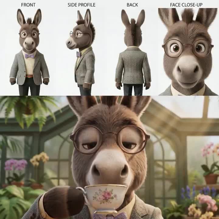 Seedance 2.0 Prompt: Animated Goat-Man Tea Ceremony