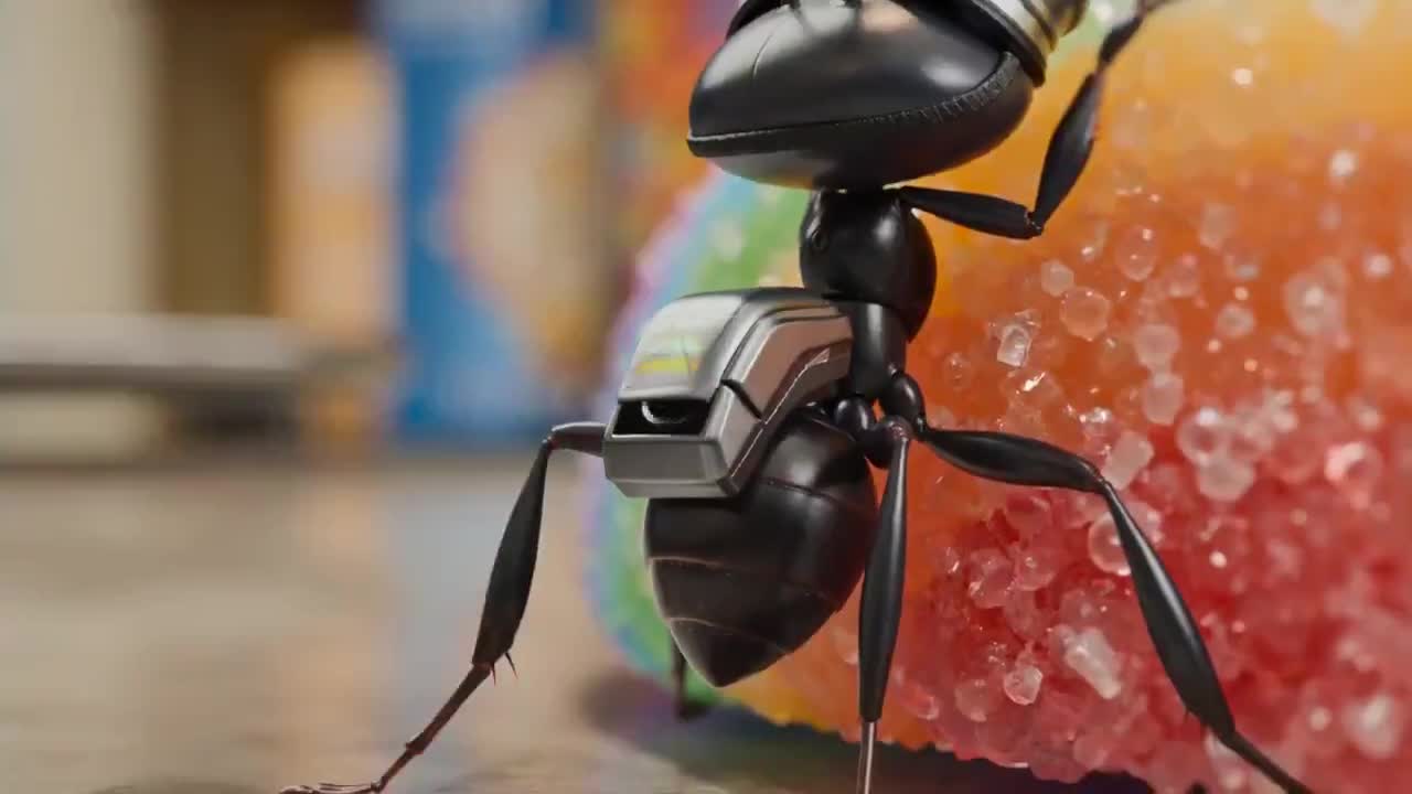 Seedance 2.0 Prompt: Barnaby the Robot Ant's Sprinkle Mission