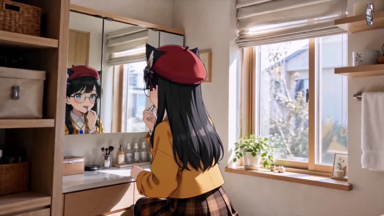 Anime Girl's Hybrid 2D/3D Makeup Routine - Seedance 2.0 Prompt