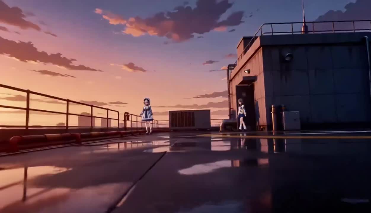 Seedance 2.0 Prompt: Anime Characters Live-Action Rooftop MV