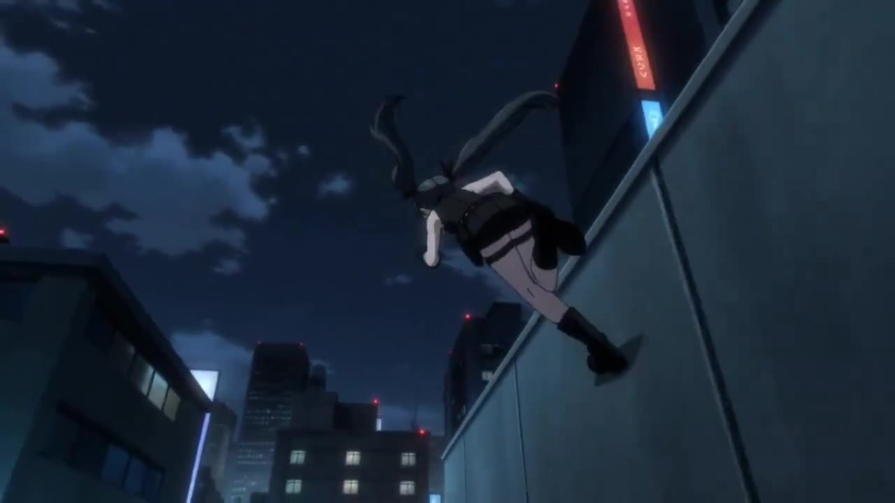 Seedance 2.0 Prompt: Anime Girl Parkour Escape in Neon Night City