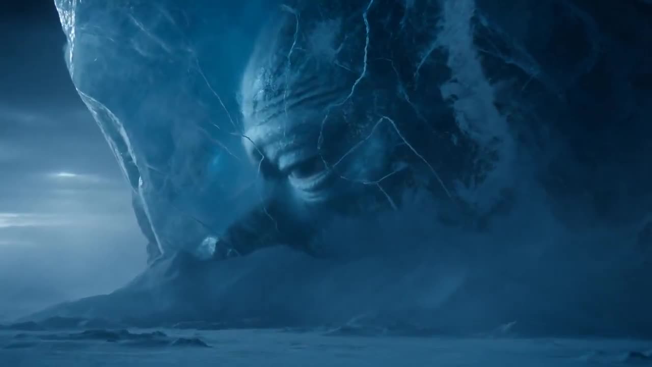 Seedance 2.0 Prompt: Arctic Titan Awakening Cinematic Dark Fantasy