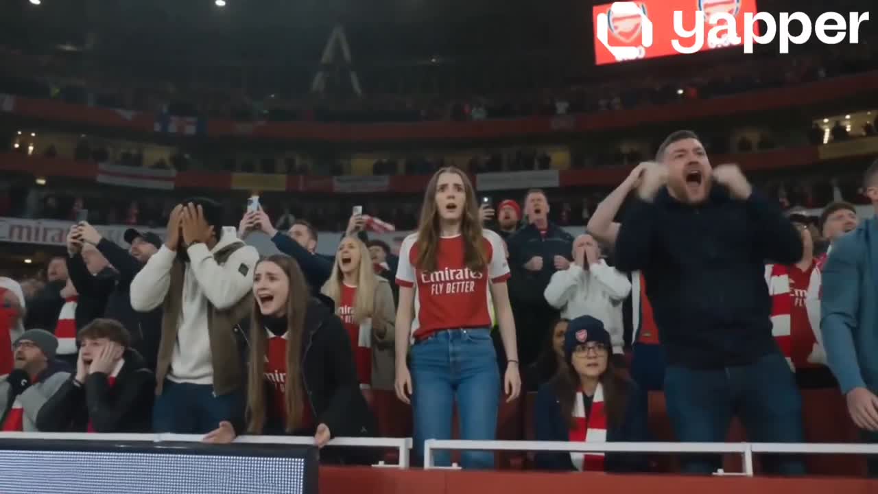 Seedance 2.0 Prompt: Arsenal Fan's Viral Reaction at Emirates Stadium