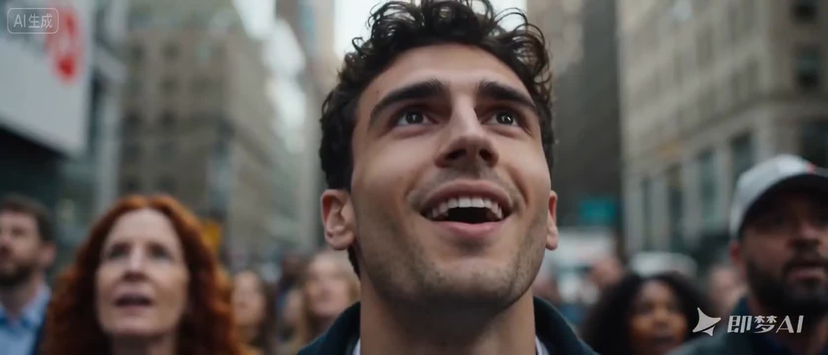 Seedance 2.0 Prompt: Billboard Image Reaction