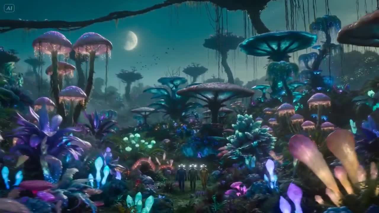 Seedance 2.0 Prompt: Bioluminescent Alien Planet Exploration