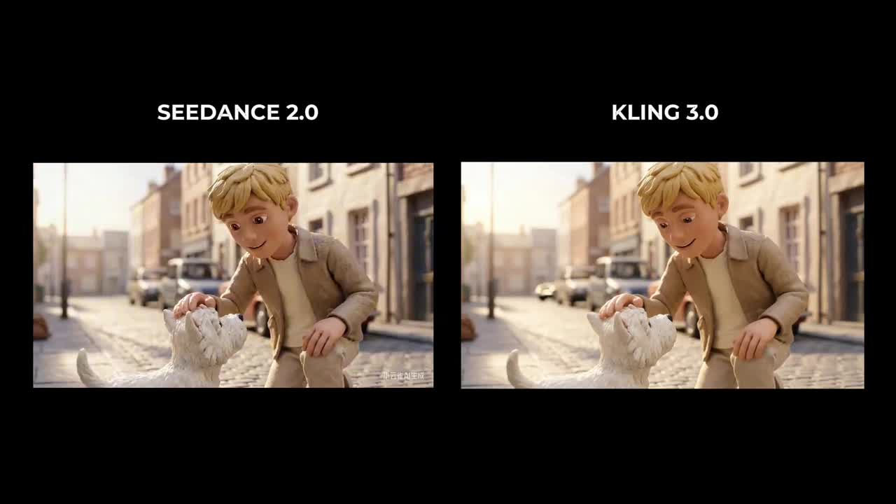Boy Saves Puppy from Speeding Car (Time Freeze) - Seedance 2.0 Prompt