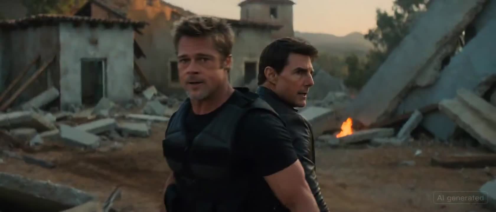 Seedance 2.0 Prompt: Brad Pitt & Tom Cruise vs. Robot