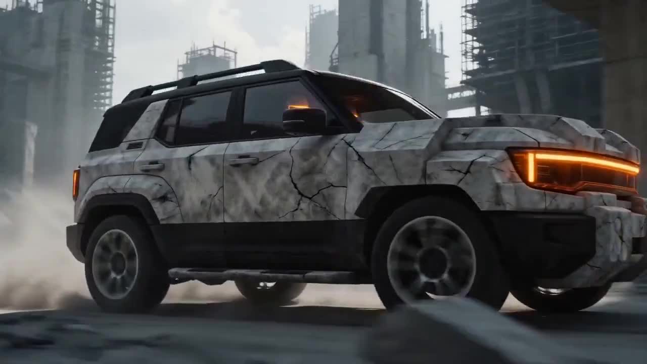 Seedance 2.0 Prompt: Brutalist Dystopian SUV Escape Video