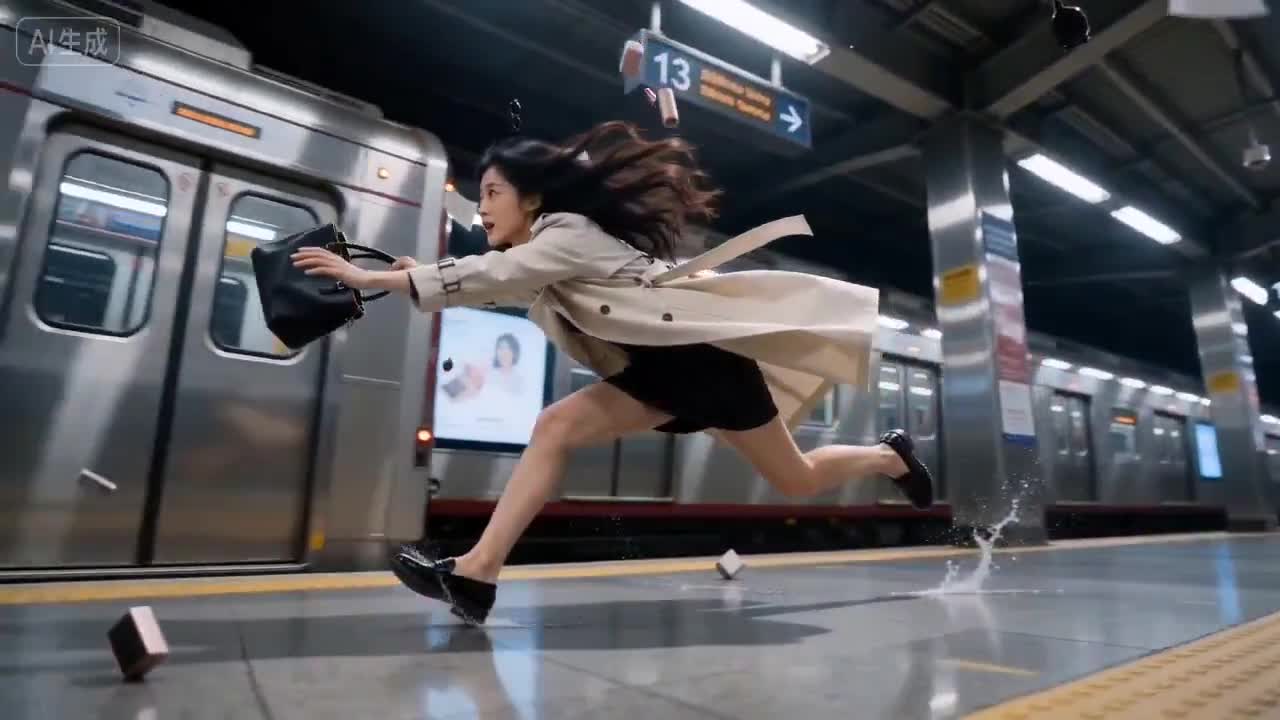 Seedance 2.0 Prompt: Bullet Time Effect in Subway