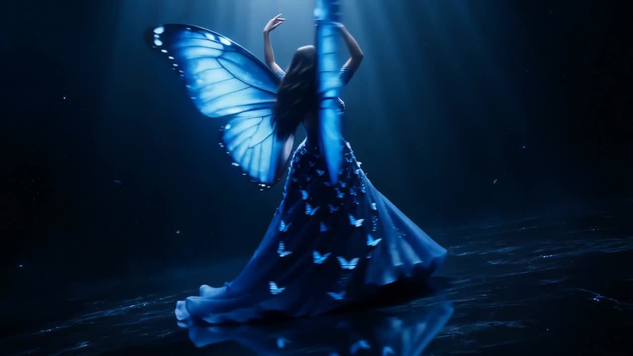 Seedance 2.0 Prompt: Butterfly Swarm to Ethereal Dancer Video