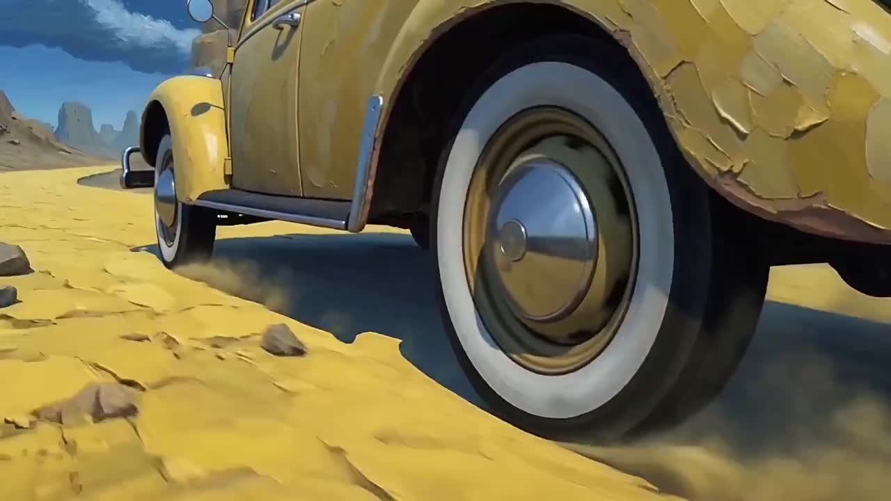 Seedance 2.0 Prompt: Car in Melting Clocks Canyon – Dali Style Video