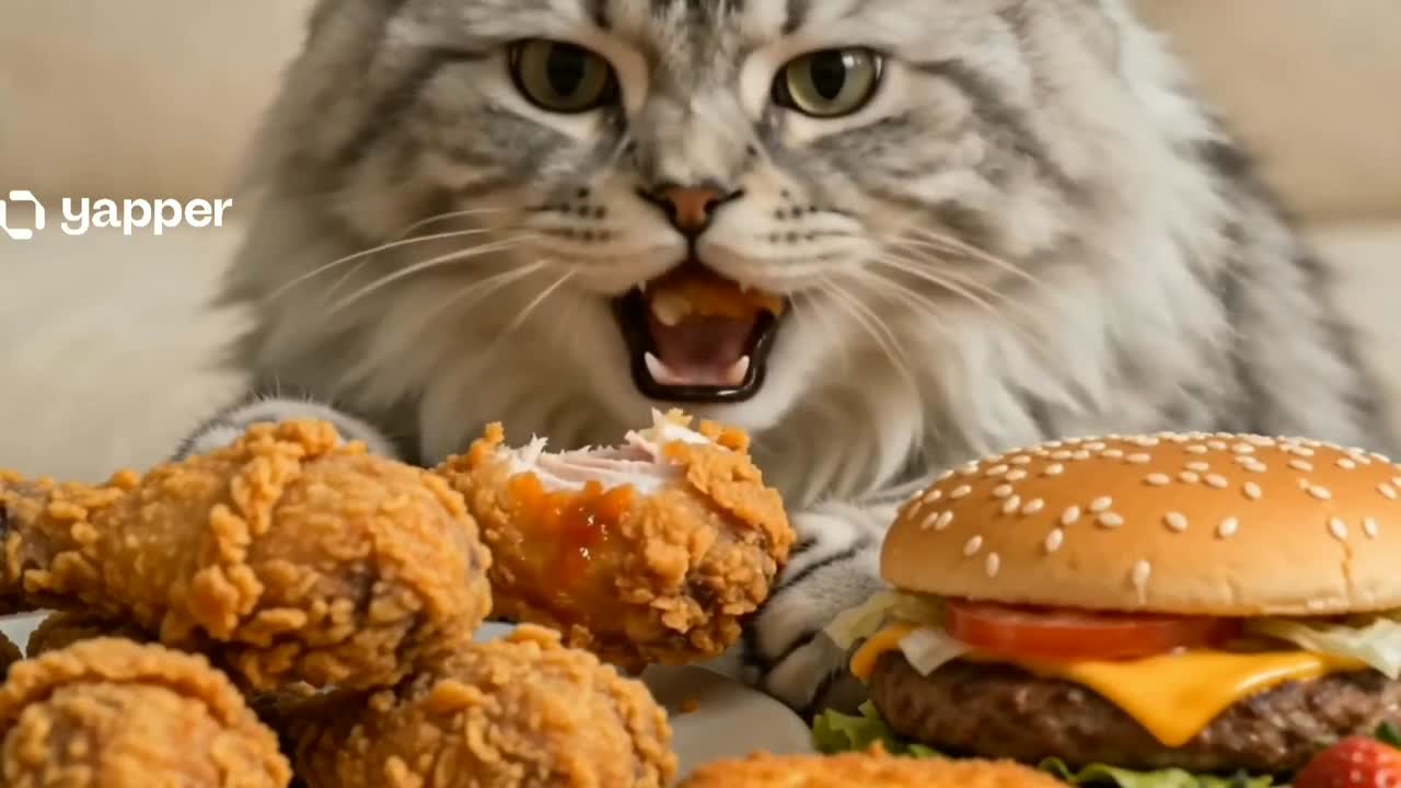 Seedance 2.0 Prompt: Viral Cat Mukbang in Wolf Costume