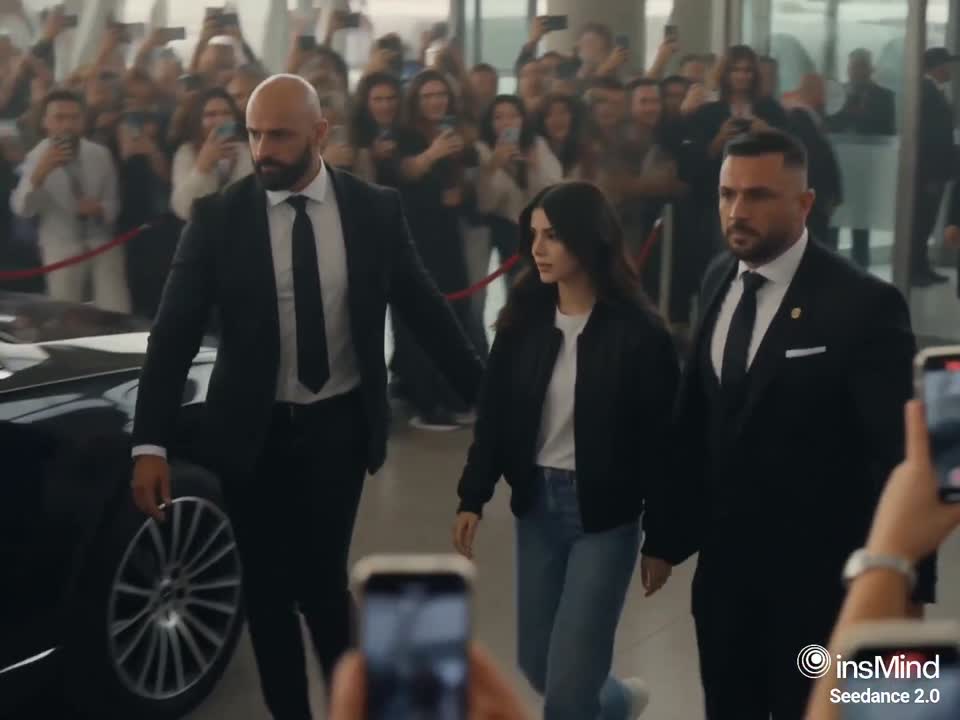 Seedance 2.0 Prompt: Celebrity Airport Arrival Video