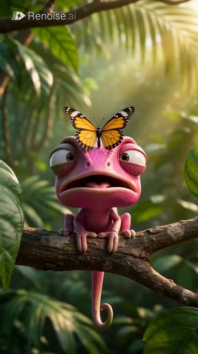 Seedance 2.0 Prompt: Chameleon Sneeze Comedy Video
