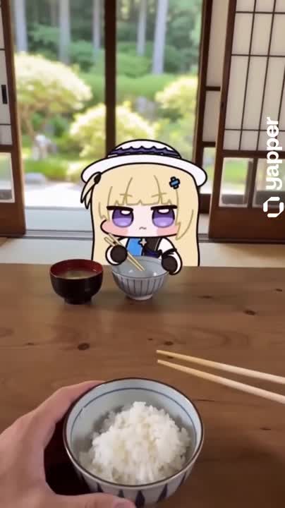 Seedance 2.0 Prompt: Phoebe Chibi Anime - Rice Theft Reaction