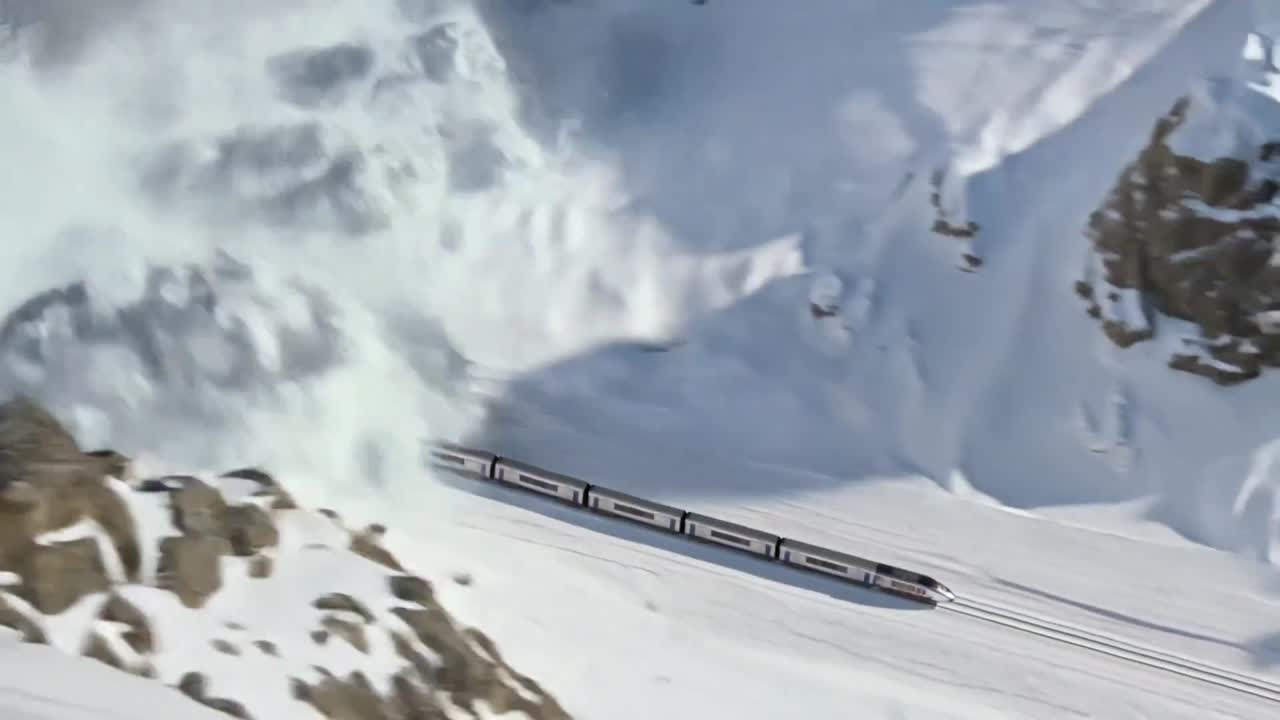 Seedance 2.0 Prompt: Cinematic Avalanche Train Chase