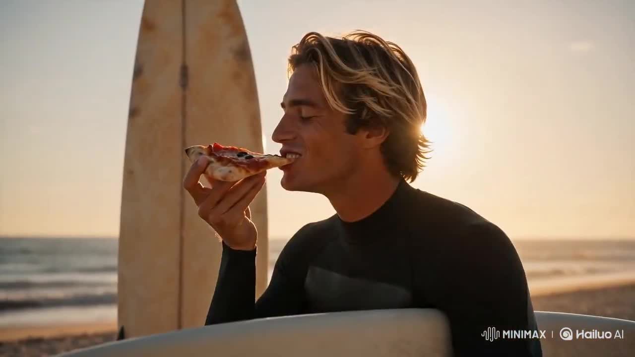 Seedance 2.0 Prompt: Cinematic Beach Pizza Ad