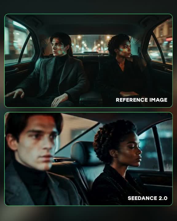 Seedance 2.0 Prompt: Cinematic Car Conversation Scene