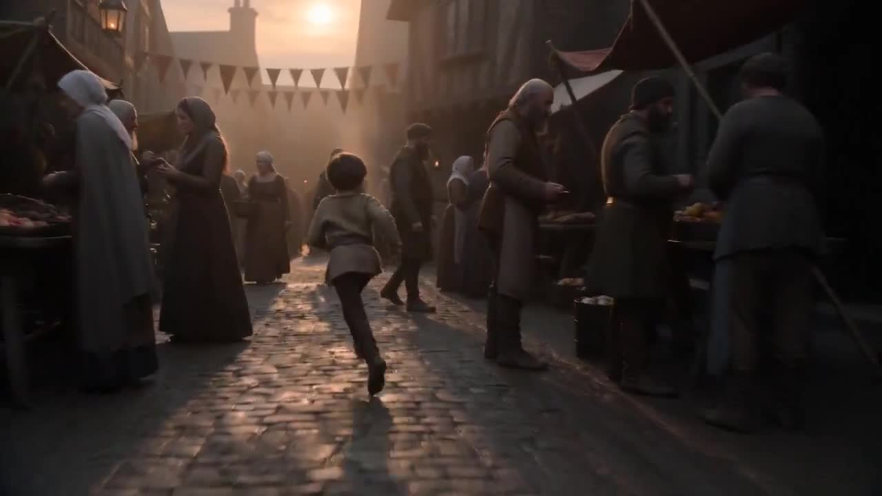 Seedance 2.0 Prompt: Medieval Market Cinematic Shot