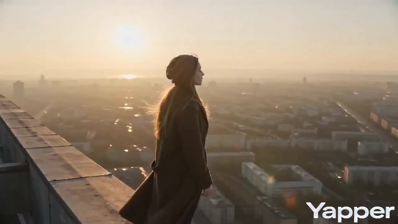 Seedance 2.0 Prompt: Brutalist Rooftop Sunrise with Cinematic Descent