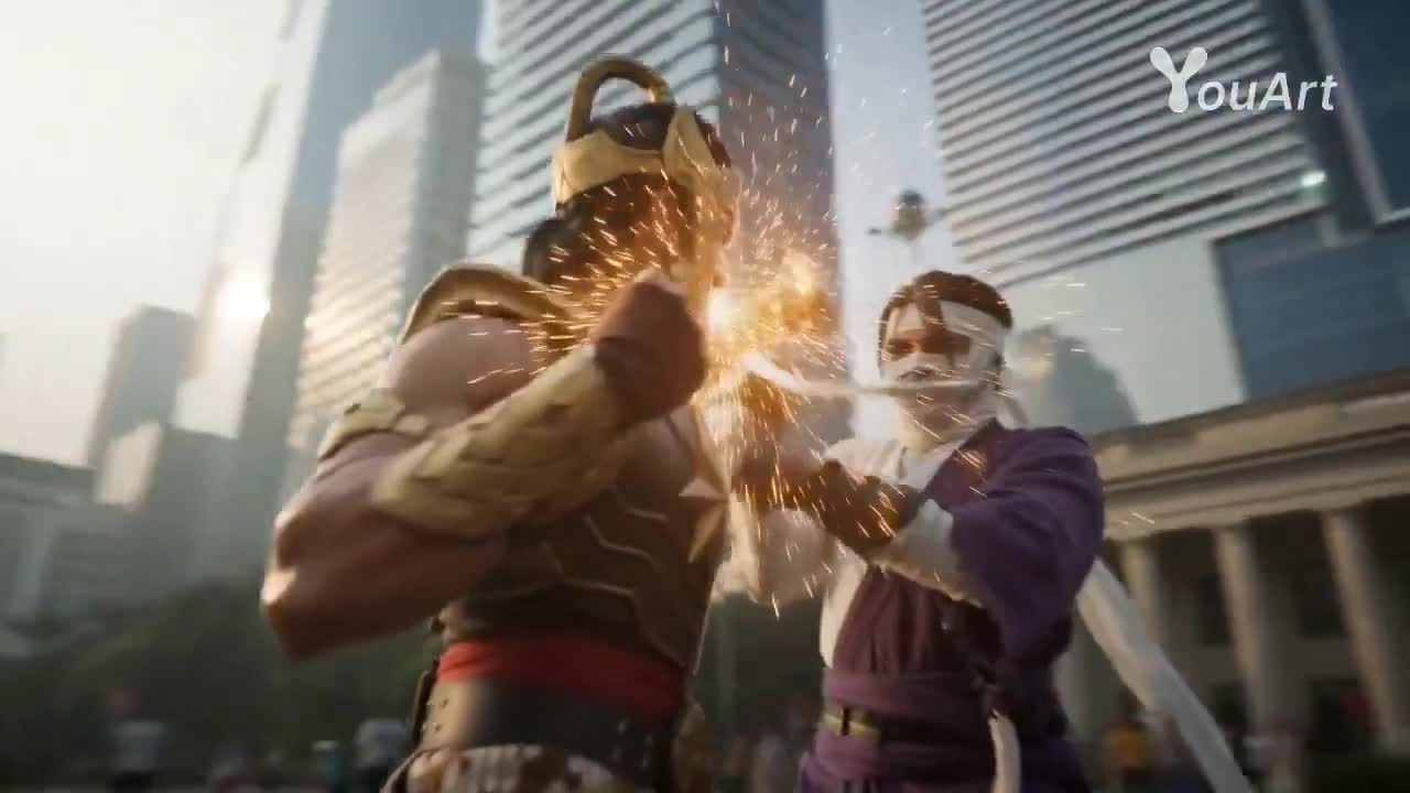 Seedance 2.0 Prompt: Cinematic Duel, Dynamic Camera