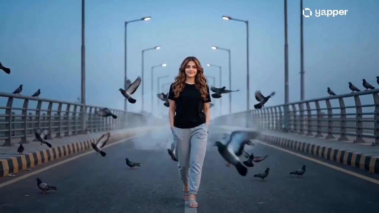 Seedance 2.0 Prompt: Cinematic Girl & Pigeons on Bridge Video