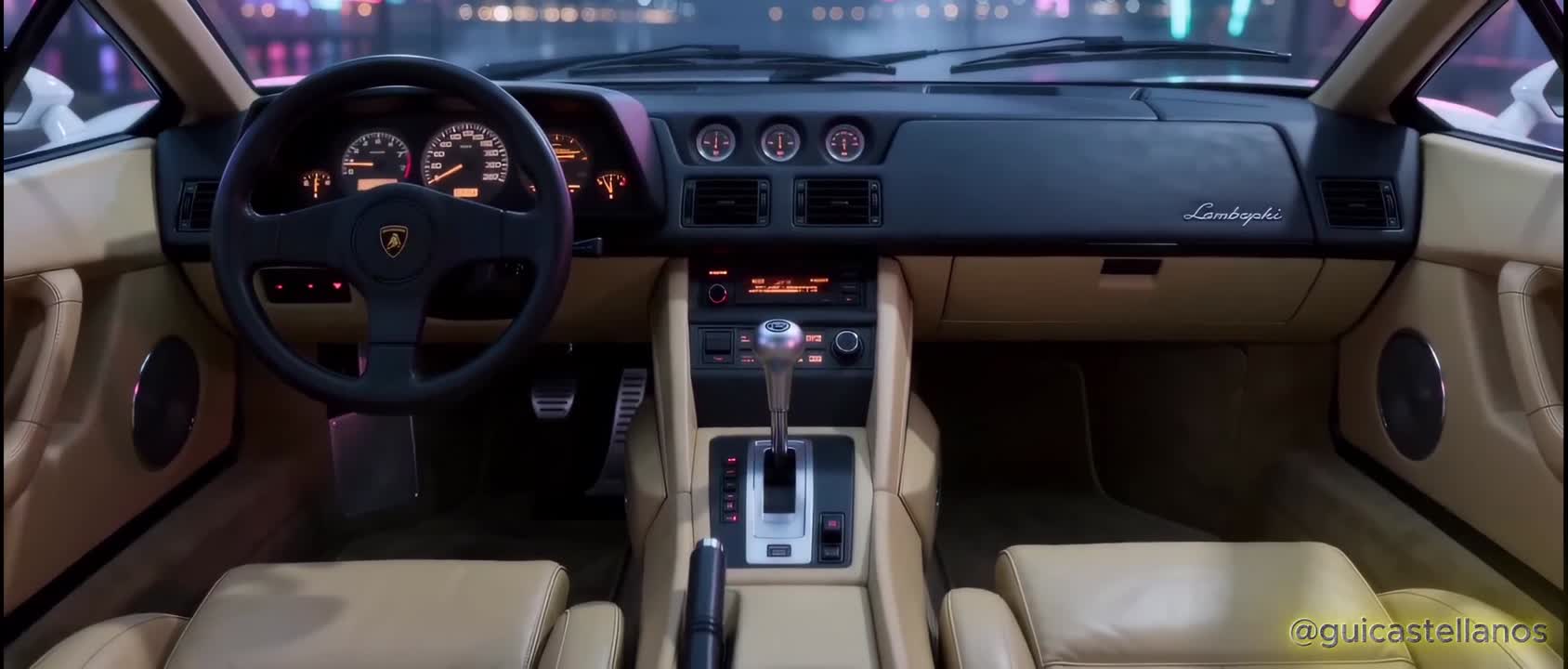 Seedance 2.0 Prompt: Cinematic Lamborghini Countach Night