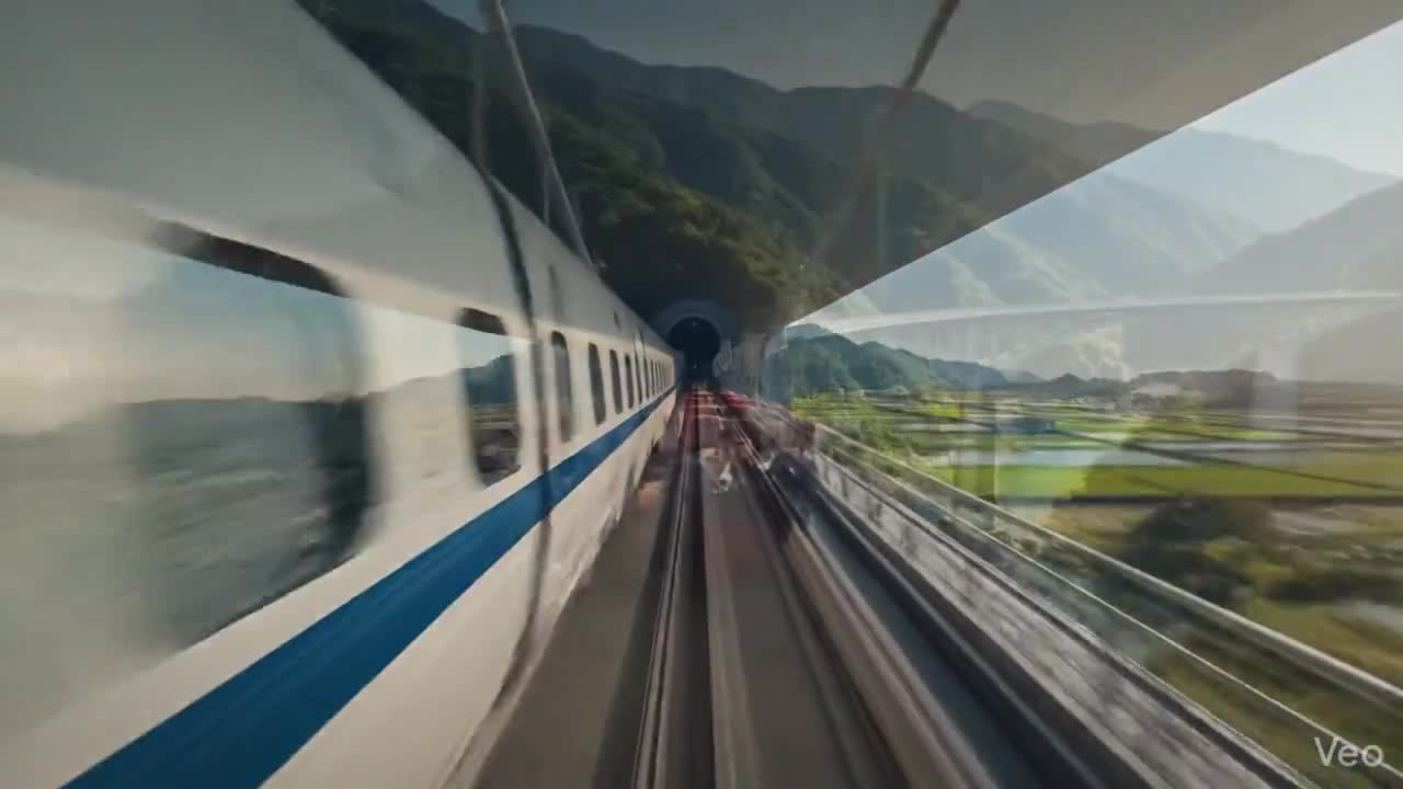 Seedance 2.0 Prompt: Cinematic Bullet Train Race