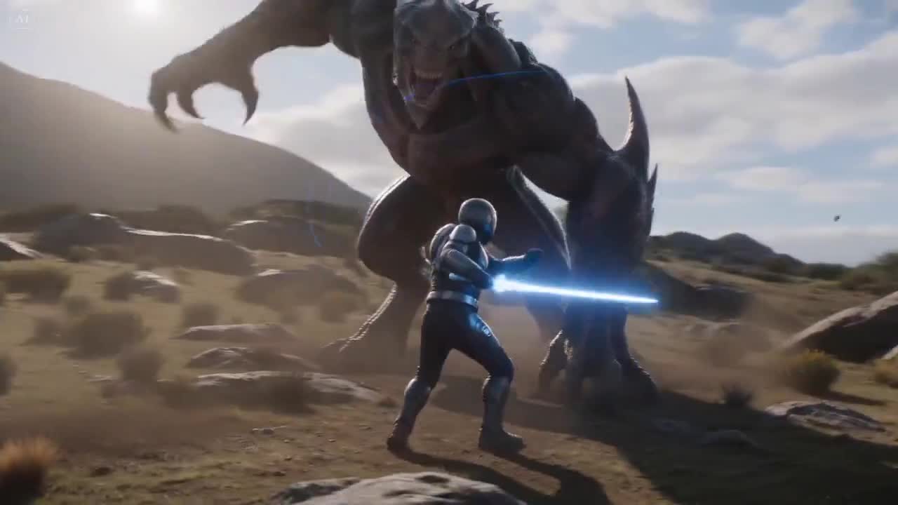 Seedance 2.0 Prompt: Cinematic Sci-Fi Fantasy Duel
