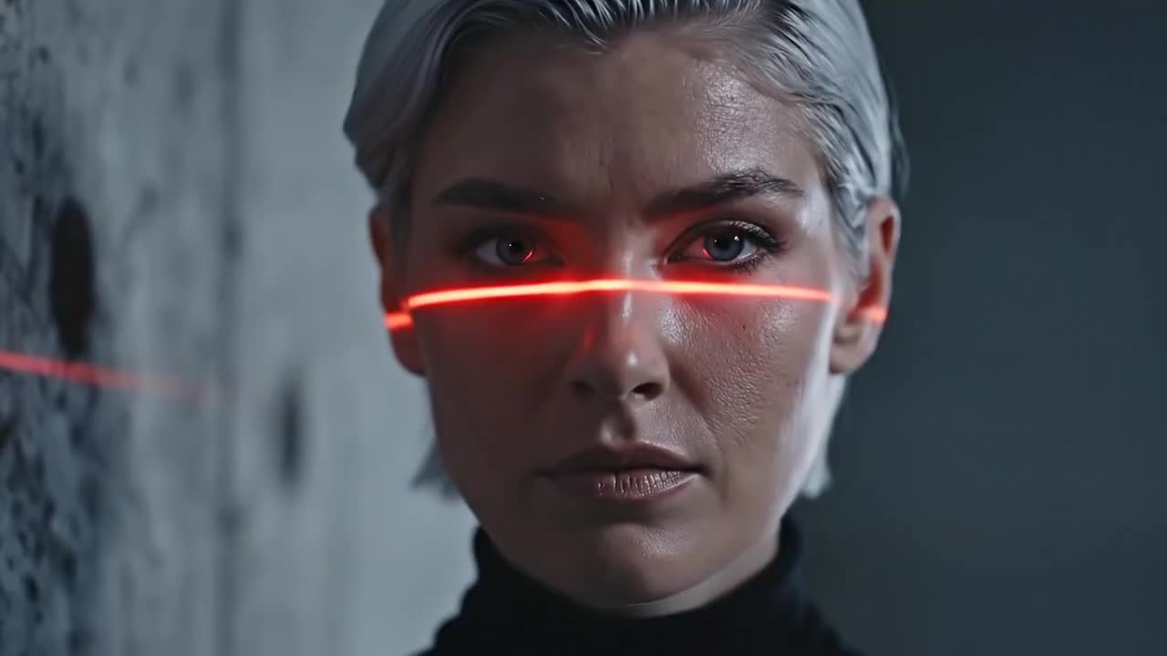 Seedance 2.0 Prompt: Cinematic Short Film, Red Laser Scan