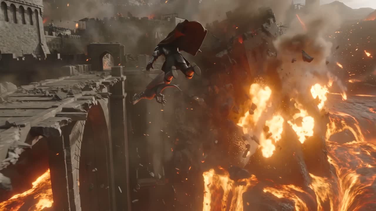 Seedance 2.0 Prompt: Cinematic Volcanic Dragon Rescue