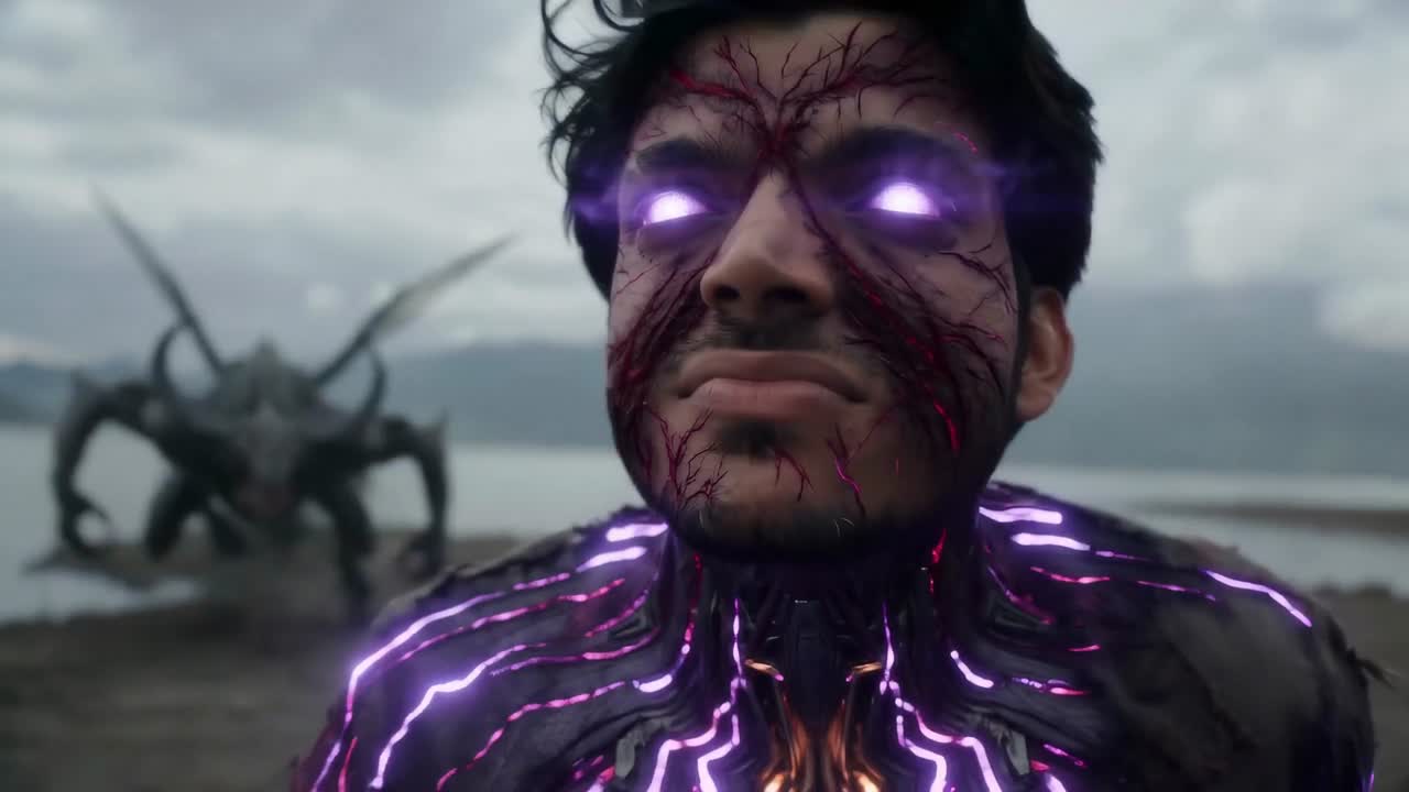 Seedance 2.0 Prompt: Cinematic Transformation Scene with Custom Face