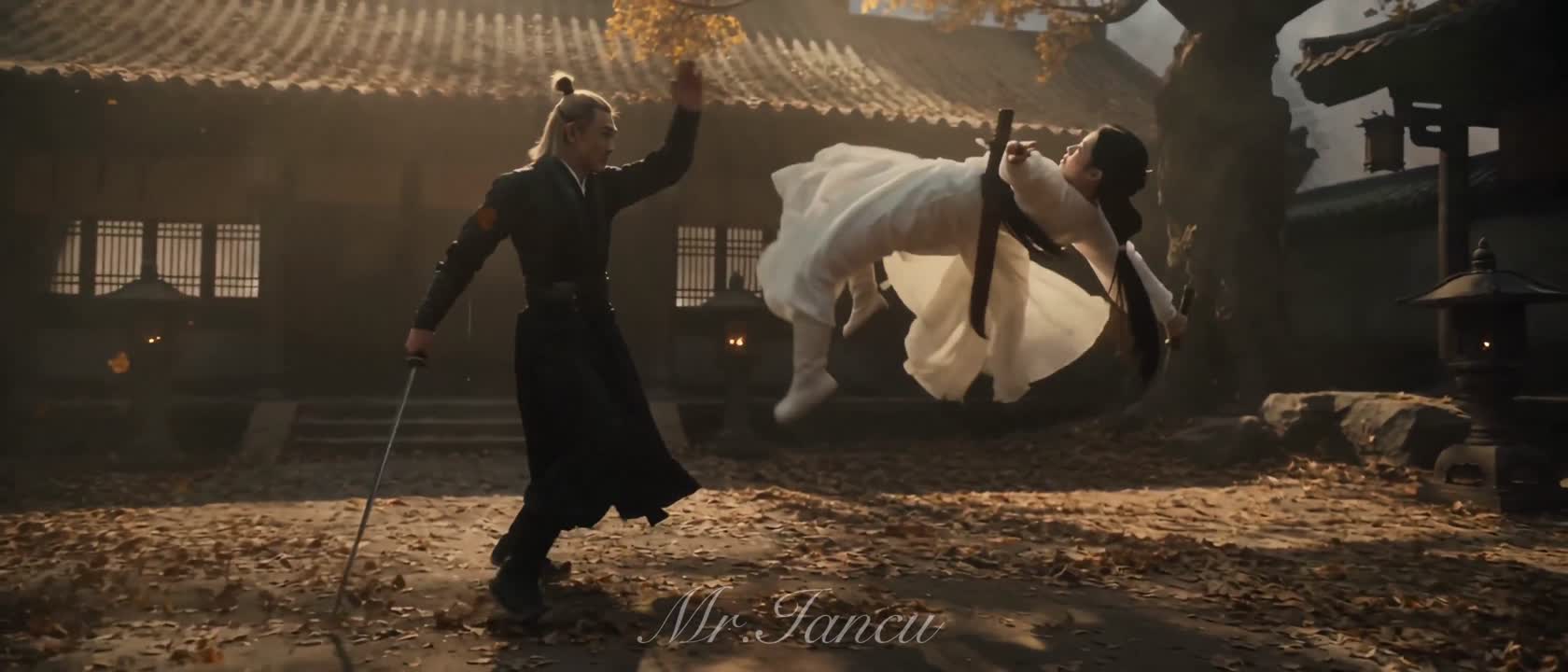Seedance 2.0 Prompt: Cinematic Wuxia Combat Scene