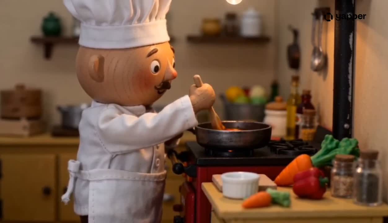Seedance 2.0 Prompt: Claymation Miniature Chef Video