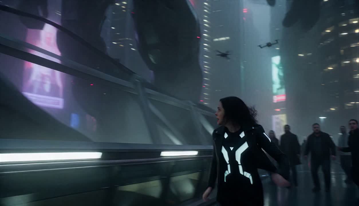 Seedance 2.0 Prompt: Colossal Entity in Futuristic Megacity