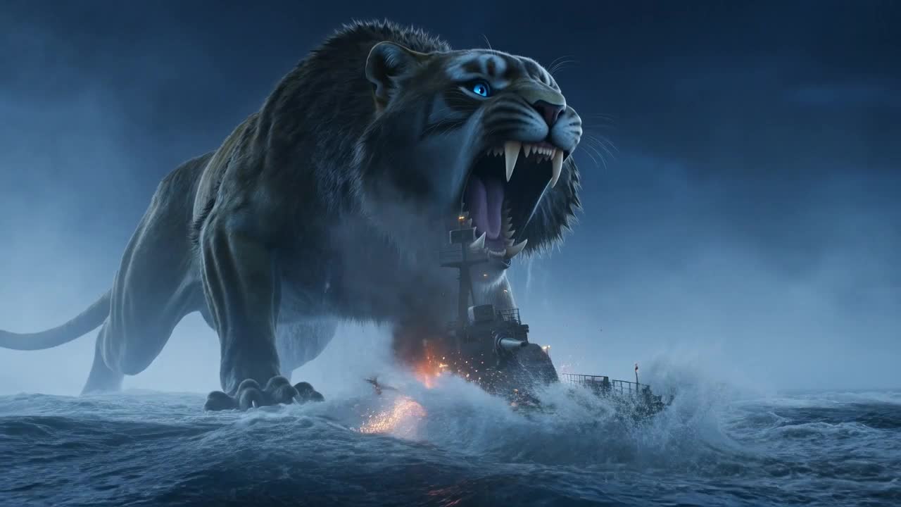 Colossal Feline Titan Rises: Seedance 2.0 Prompt Unleashes Epic Ocean Battle