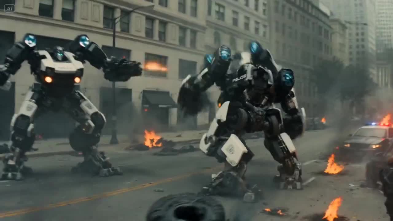 Seedance 2.0 Prompt: Epic Combat Mech Urban Transformation